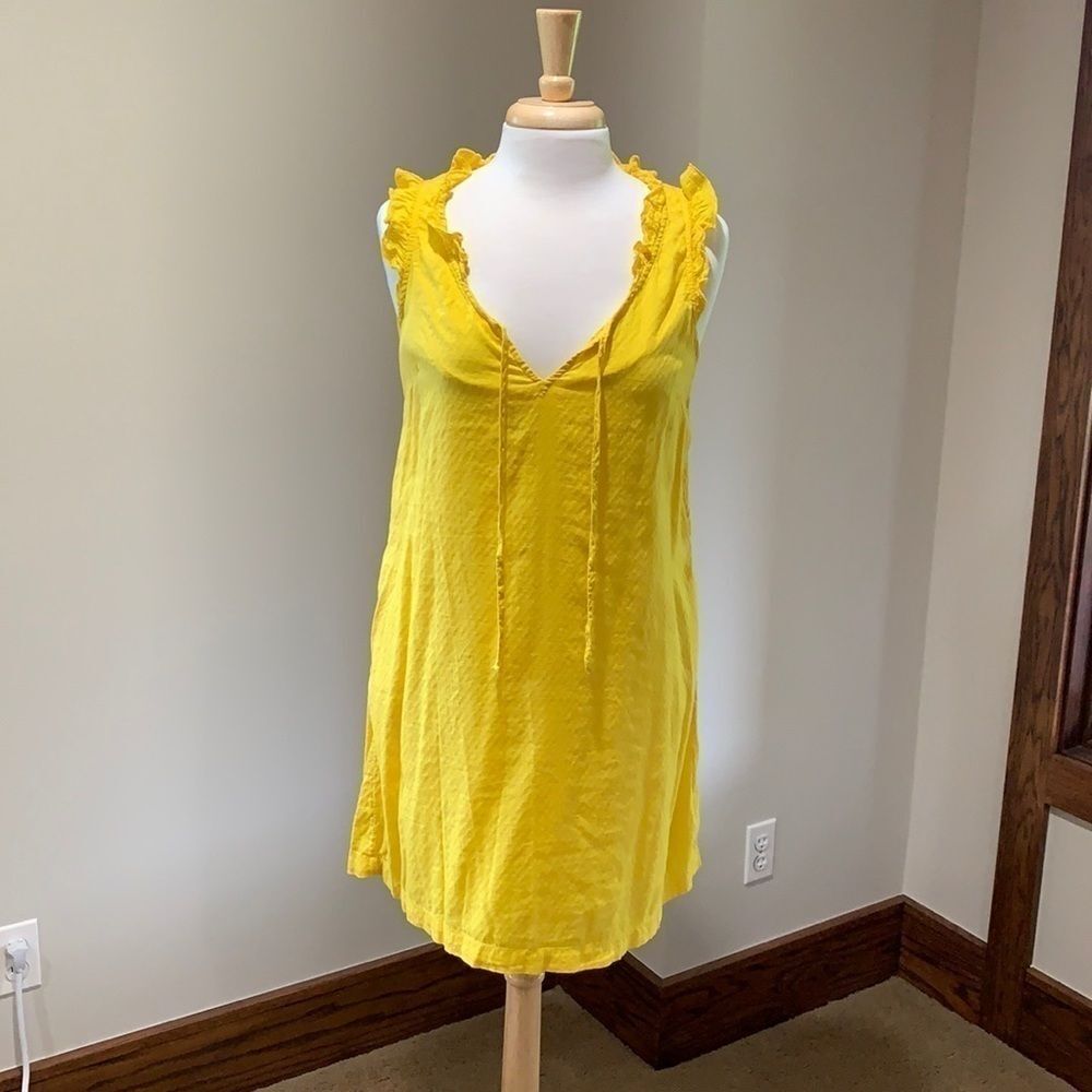 Old Navy yellow dress with slip, Size Medium